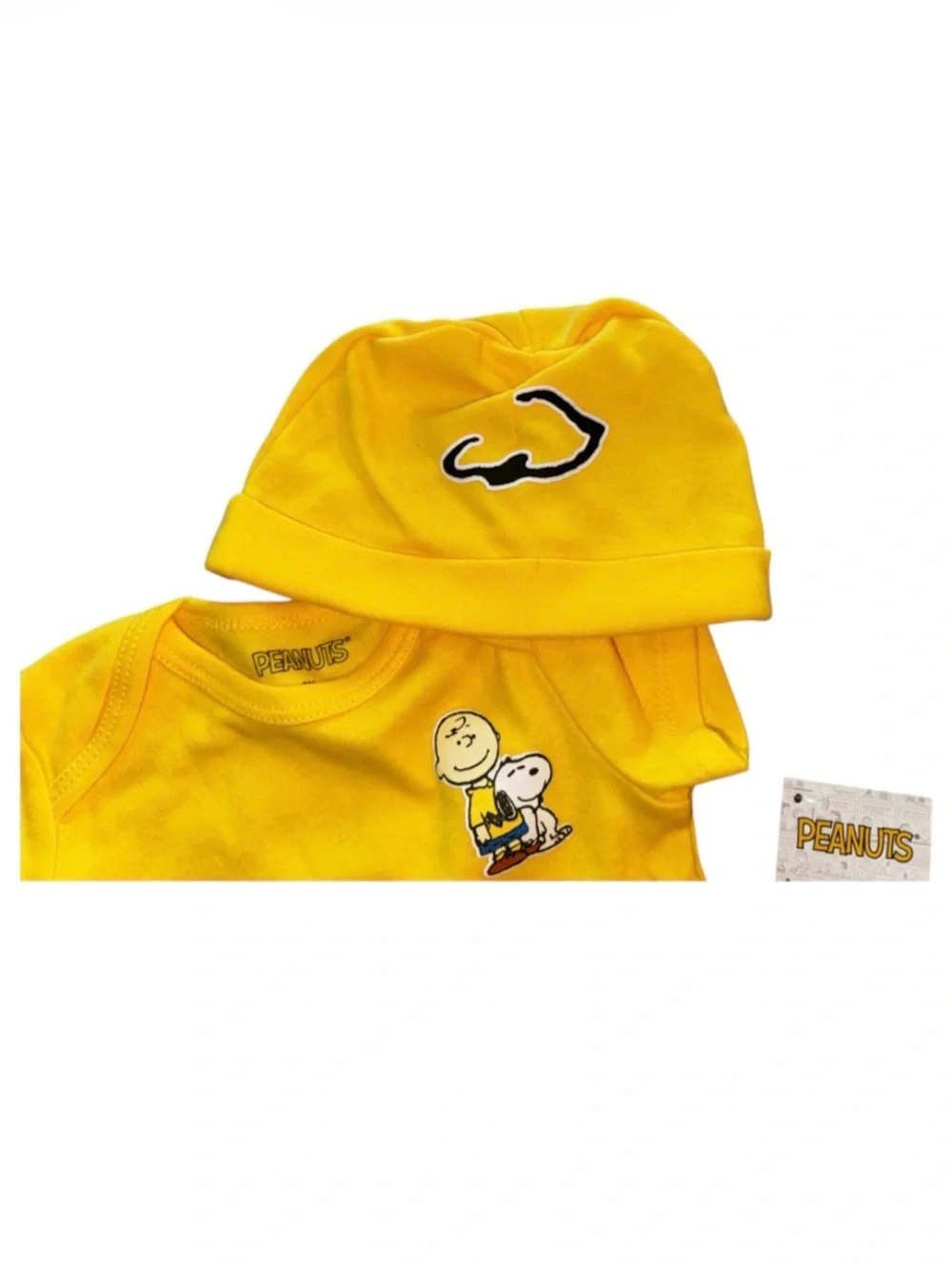 Peanuts Charlie Brown Snoopy Baby Boys Bodysuit And Hat